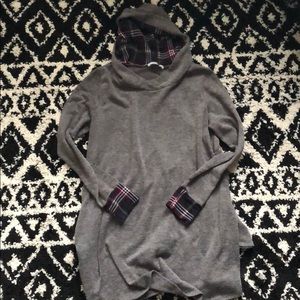 Gray and flannel tunic